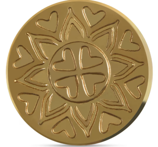 Pečetní hlava Manuscript 17mm – Vločka se srdíčky - 