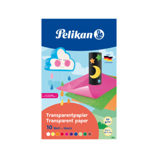Pelikan - Barevné papíry transparentní, 10 listů - 