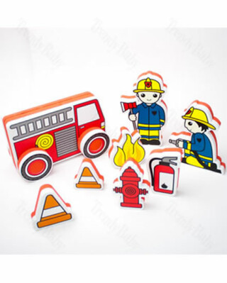 Pěnová stavebnice do vany Hasiči - neuveden