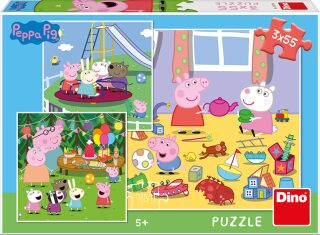 Puzzle 3x55 Peppa Pig na prázdninách - neuveden