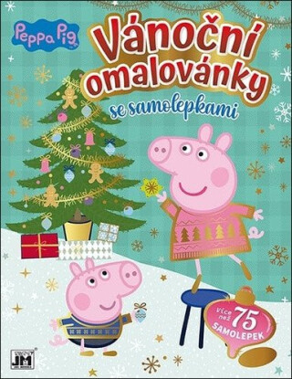 Vánoční omalovánky se samolepkami - Peppa Pig - neuveden