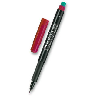Permanentní fix Faber-Castell Multimark – červený S - 
