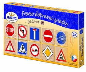 Pexeso dopravní značky 36 ks v krabici - neuveden
