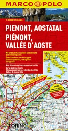 Itálie - Piemont, Aostata / mapa - neuveden