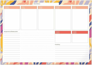 Plánovací podložka Listy, týdenní, nedatovaná, 42 × 29,7 cm - neuveden