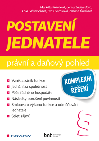 Postavení jednatele - Markéta Pravdová,Eva Dvořáková,Lola Laštovičková,Lenka Zachardová,Zuzana Ďuríková