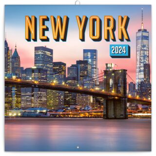 Poznámkový kalendář New York 2024 - nástěnný kalendář - neuveden