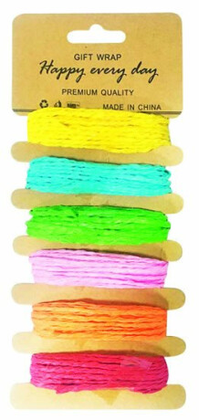 Provázek papírový 6 barev 5 m - neuveden