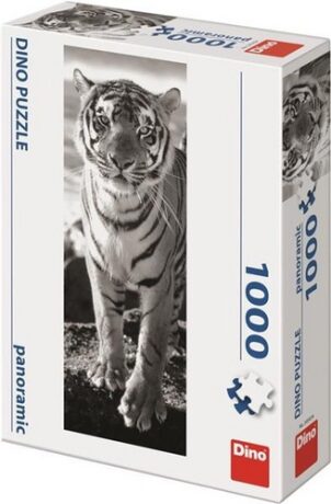 Puzzle Černo-bílý tygr 1000 dílků panoramatické - neuveden