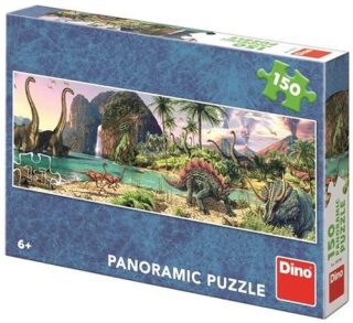 Puzzle 150 Dinosauři u jezera panoramic - neuveden