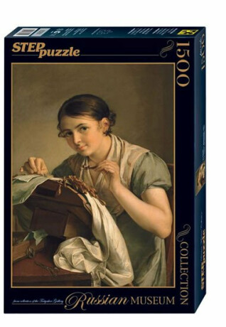 Puzzle 1500 Tropinin Krajkářka (ze sbírek ruských muzeí) - neuveden