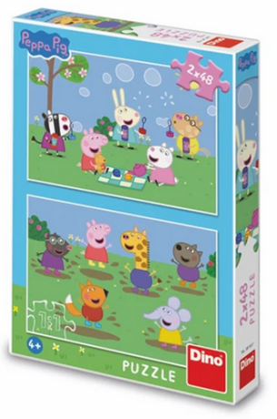 Puzzle 2x48 Peppa Pig a kamarádi - neuveden