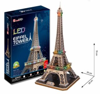Puzzle 3D Eiffelova věž / led - 82 dílků - neuveden