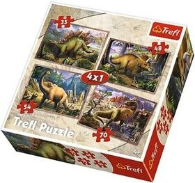 Trefl Puzzle Dinosauři 4v1 (35,48,54,70 dílků) - neuveden