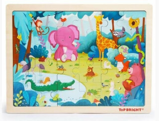 Puzzle Divoká zvířata, dřevěné - neuveden