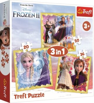 Puzzle Ledové království 2 Síla Anny a Elsy 3v1 - neuveden