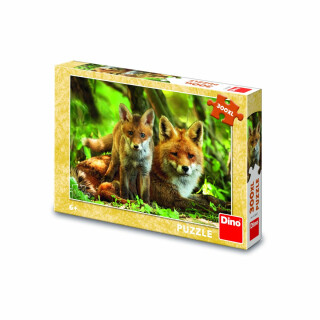Puzzle Liška s mláďátkem 300 XL dílků (poškozená) - neuveden