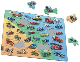 Puzzle MAXI - Historická auta - VETERÁNI/42 dílků - neuveden