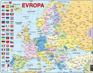 Puzzle MAXI - Mapa Evropy (na šířku)/70dílků - neuveden