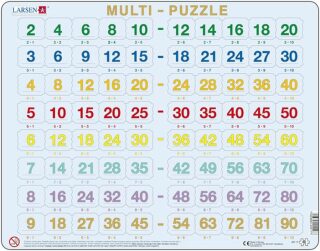 Puzzle MAXI - Násobení 2-90 /80 dílků - neuveden