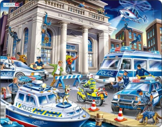 Puzzle MAXI - Policie - loupež v bance/43 dílků - neuveden