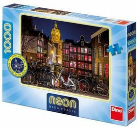 Puzzle Noční Amsterdam neon - neuveden