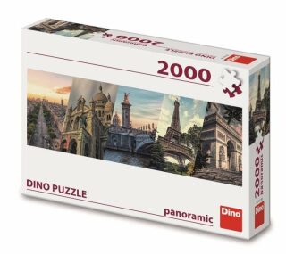 Puzzle Paříž koláž Panoramic 2000 dílků - neuveden