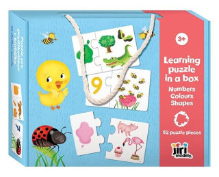 Puzzle pro předškoláky v krabičce Čísla, barvy, tvary - neuveden