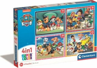 Puzzle Tlapková patrola 4v1 (12+16+20+24 dílků) - neuveden