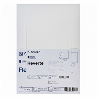 Recyklovaný kreslicí papír Reverte 90g A2, 25 listů - 