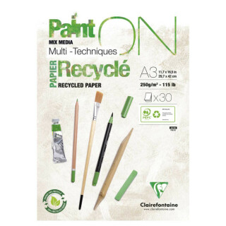 Recyklovaný mixed media blok PaintON A3 250g - 