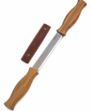 Řezbářský poříz 3 mm s dubovou rukojetí a koženým pouzdrem BeaverCraft - 