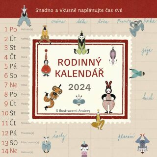 Rodinný kalendář 2024 - nástěnný kalendář - Andrea Tachezy,Pavla Köpplová