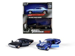 Rychle a zběsile Twin Pack Chevrolet Camaro 1969 a Dodge Charge Wide Body 1968, 1:32 Wave 2/1 - 