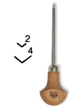 Rydlo Stubai tvaru V 100° 5845 – šířka 3mm - 