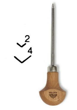 Rydlo Stubai tvaru V 100° 5845 – šířka 3mm - 