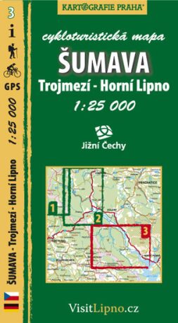 Šumava - Trojmezí, Horní Lipno - cykloturistická mapa č. 3 /1:25 000 - neuveden