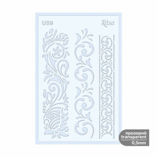 Šablona Rosa 0,5mm 13x20cm – U59 - 