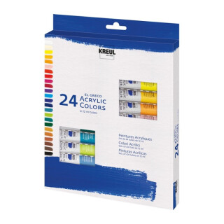 Sada akrylových barev El Greco 24x12ml - 
