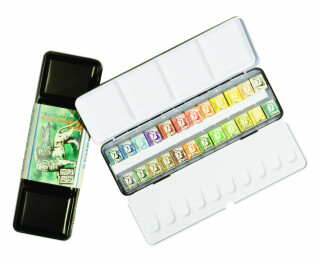 Sada akvarelových barev Renesans 24ks v kovové kazetě - 