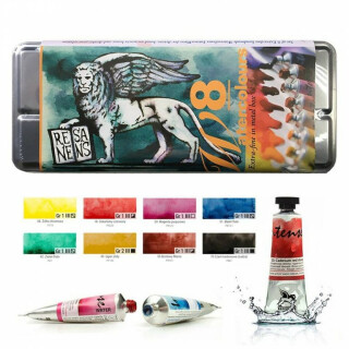 Sada akvarelových barev Renesans Intense Water 8x15ml - 