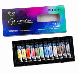 Sada akvarelových barev Rosa 12x10ml – Classic - 