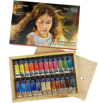 Sada akvarelových barev Rosa 24ks – Alexandra Bryksa - 