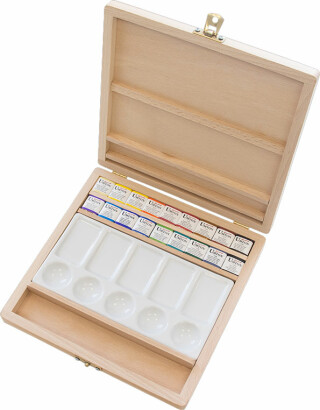 Sada akvarelových barev Umton 18ks s paletou - 