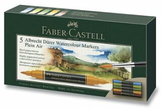 Sada akvarelových popisovačů Faber-Castell plenér 5ks - 