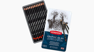 Sada grafitových tužek - 12 MEDIUM Derwent - 