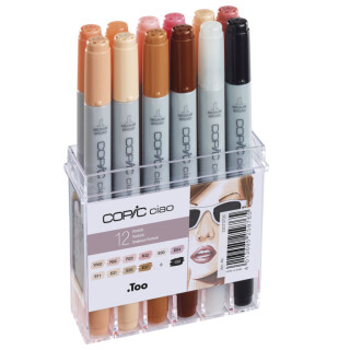 Sada markerů Copic Ciao 12ks pleťové tóny - 