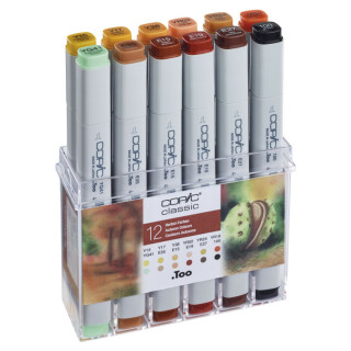 Sada markerů Copic Classic 12ks podzimní tóny - 