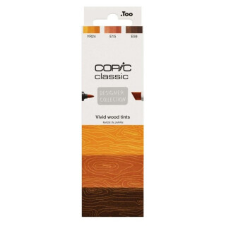 Sada markerů Copic Classic 3ks Vivid wood tints - 
