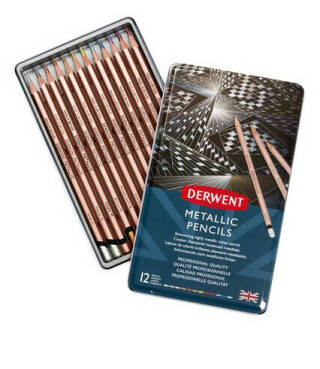 Sada metalických pastelek Metallic - 12ks - 